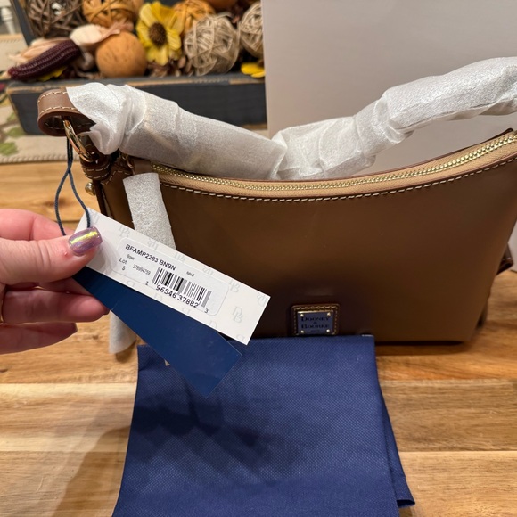 Dooney & Bourke Tan Leather Shoulder Bag - Picture 2 of 7